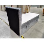 Łóżko kontynentalne PERA 90x200 - Monolith 84 - jasny szary - OUTLET