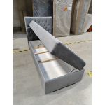 Łóżko kontynentalne PERA 90x200 - Monolith 84 - jasny szary - OUTLET