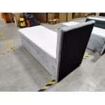 Łóżko kontynentalne PERA 90x200 - Monolith 84 - jasny szary - OUTLET