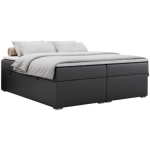 Łóżko kontynentalne bez wezgłowia BESS 140x200 - Soft 20 - szara ekoskóra - OUTLET