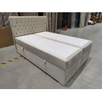 Łóżko kontynentalne PERA 140x200 - Monolith 02 - beżowy - OUTLET