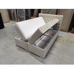 Łóżko kontynentalne PERA 140x200 - Monolith 02 - beżowy - OUTLET