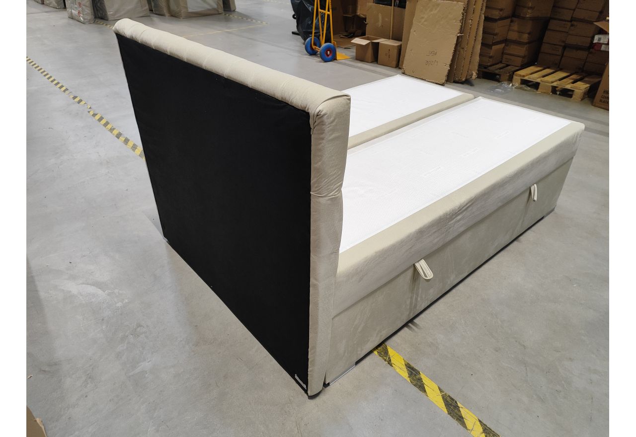 Łóżko kontynentalne PERA 140x200 - Monolith 02 - beżowy - OUTLET