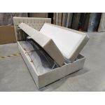 Łóżko kontynentalne PERA 140x200 - Monolith 02 - beżowy - OUTLET