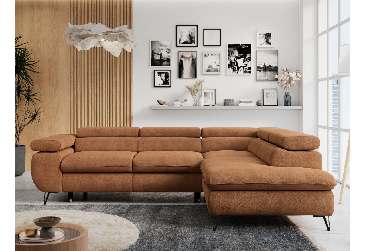 Narożnik PETER L - Matana 08 - pomarańczowy - OUTLET