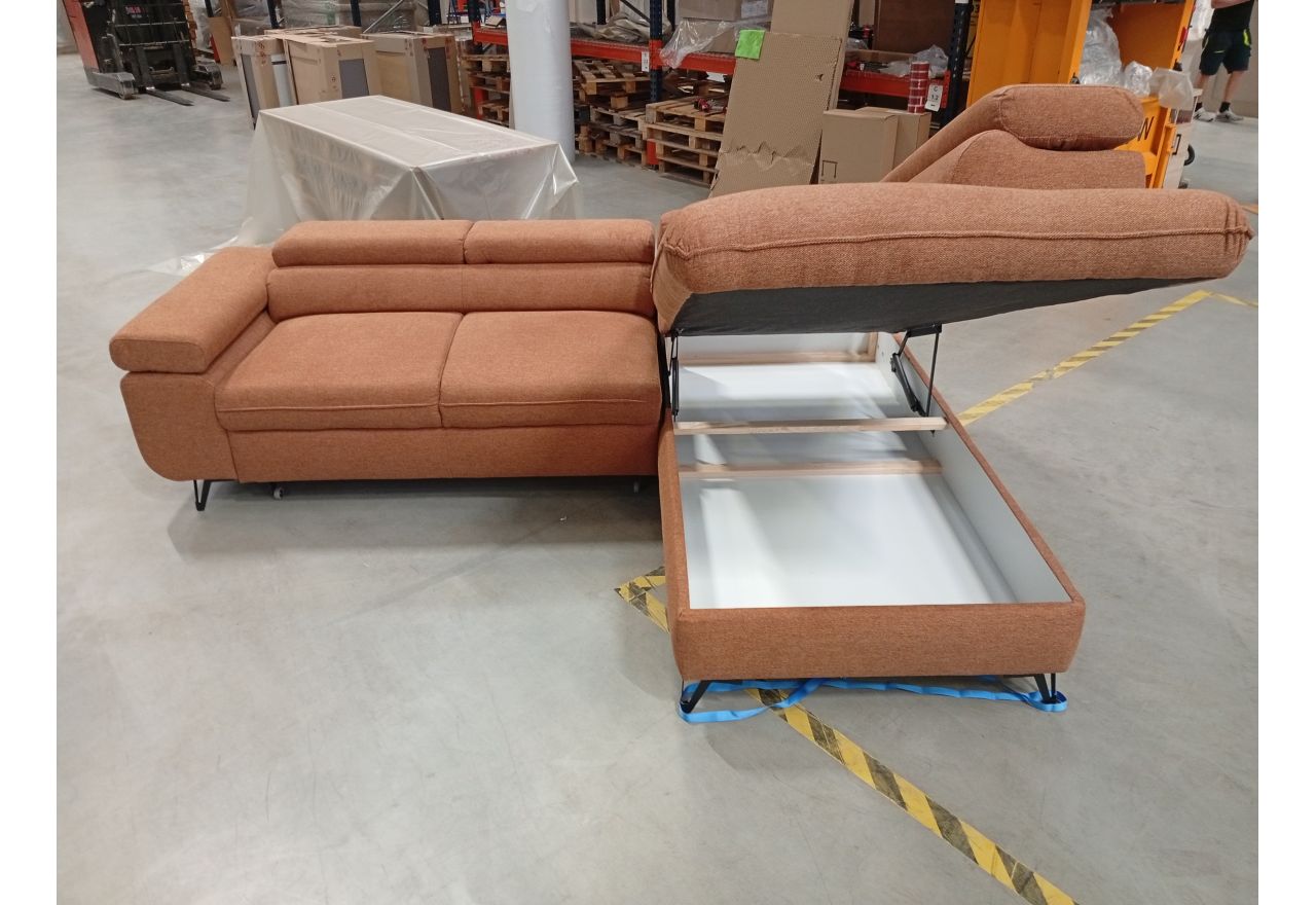 Narożnik PETER L - Matana 08 - pomarańczowy - OUTLET