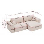 Narożnik NELSON L - Storm 02 - beżowy - OUTLET