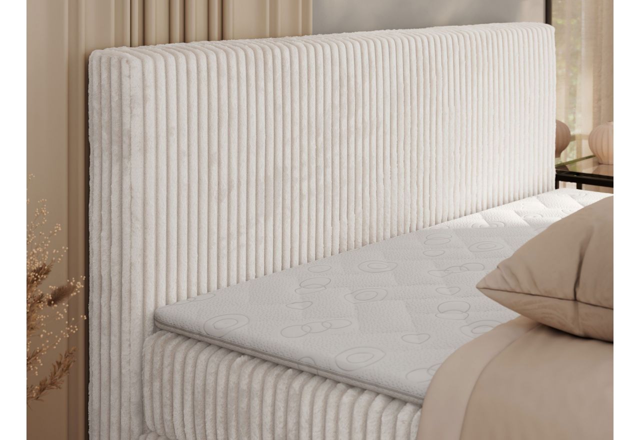 Łóżko kontynentalne TILIANO KING 200x200 - Tilia 01 - beżowy - OUTLETU