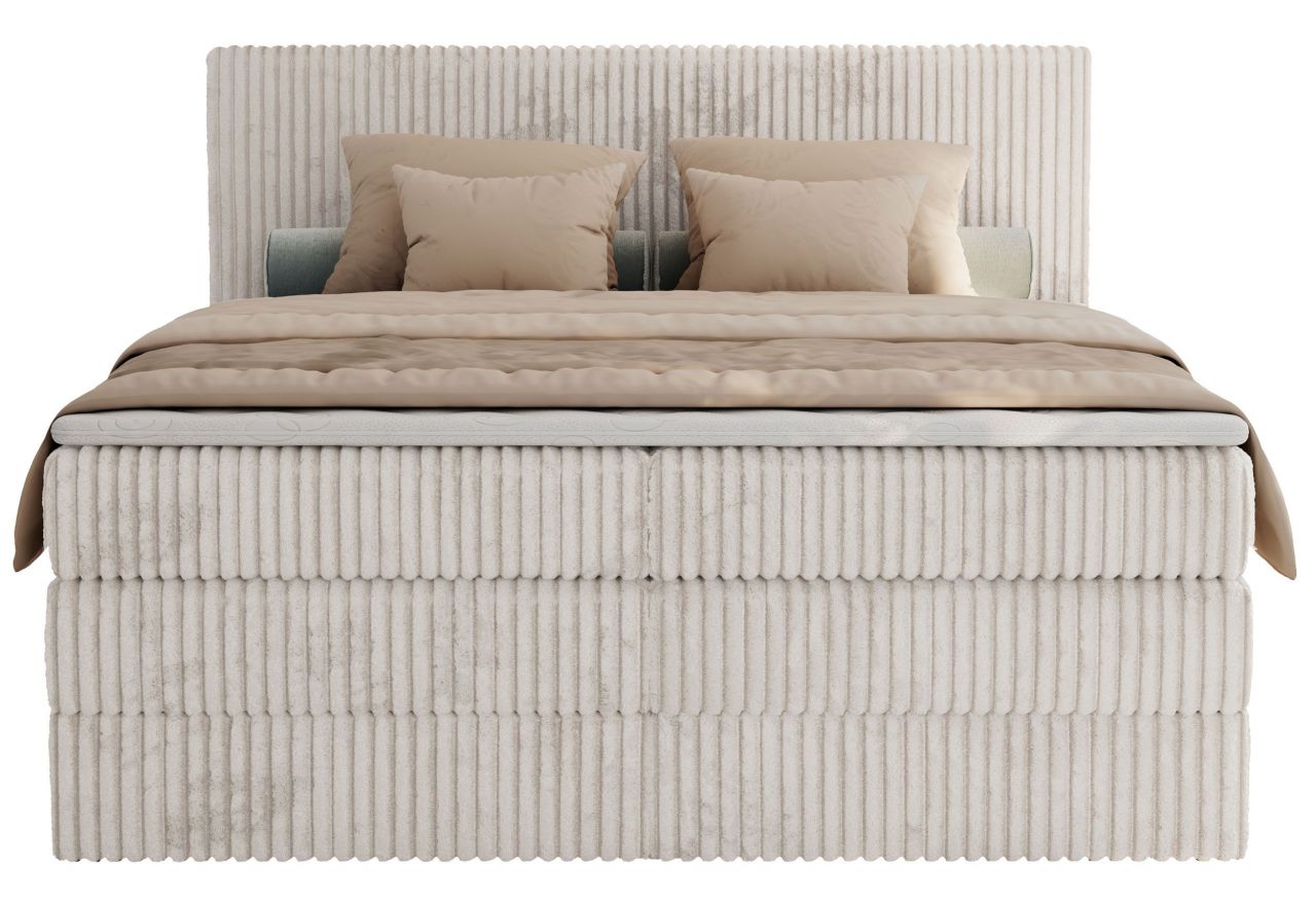 Łóżko kontynentalne TILIANO KING 200x200 - Tilia 01 - beżowy - OUTLETU