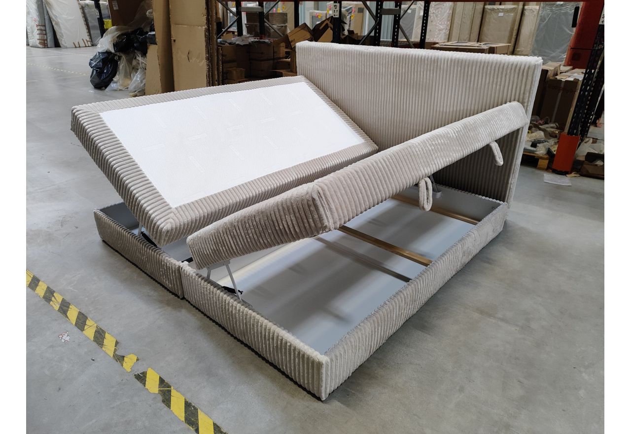 Łóżko kontynentalne TILIANO KING 200x200 - Tilia 01 - beżowy - OUTLETU