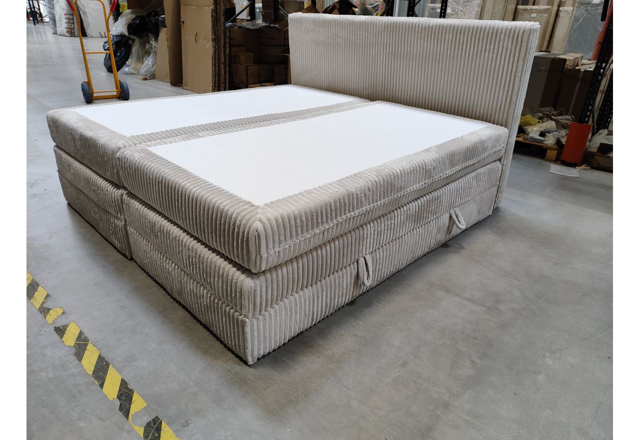 Łóżko kontynentalne TILIANO KING 200x200 - Tilia 01 - beżowy - OUTLETU