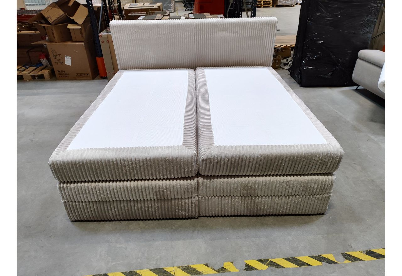 Łóżko kontynentalne TILIANO KING 200x200 - Tilia 01 - beżowy - OUTLETU