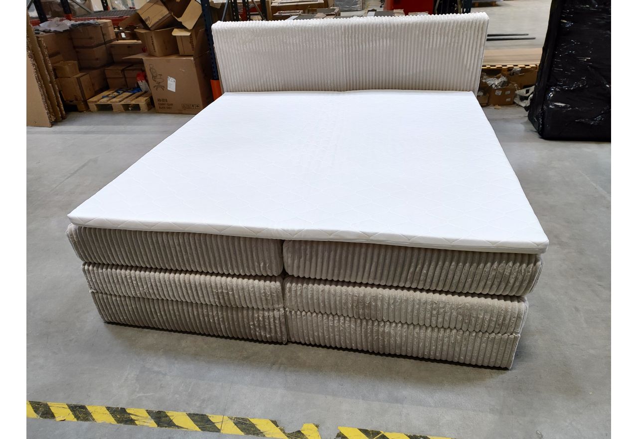 Łóżko kontynentalne TILIANO KING 200x200 - Tilia 01 - beżowy - OUTLETU