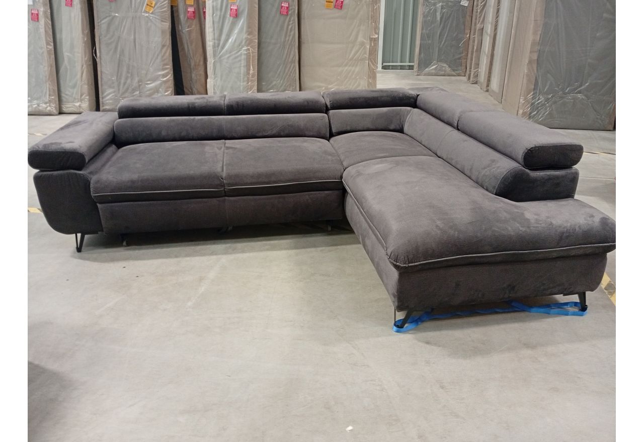 Narożnik PETER L - Monolith 92 - ciemny szary - OUTLETU