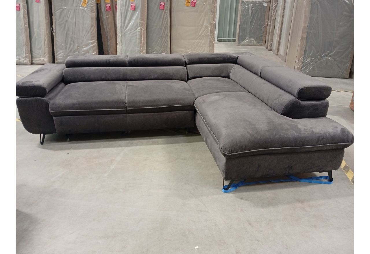 Narożnik PETER L - Monolith 92 - ciemny szary - OUTLETU