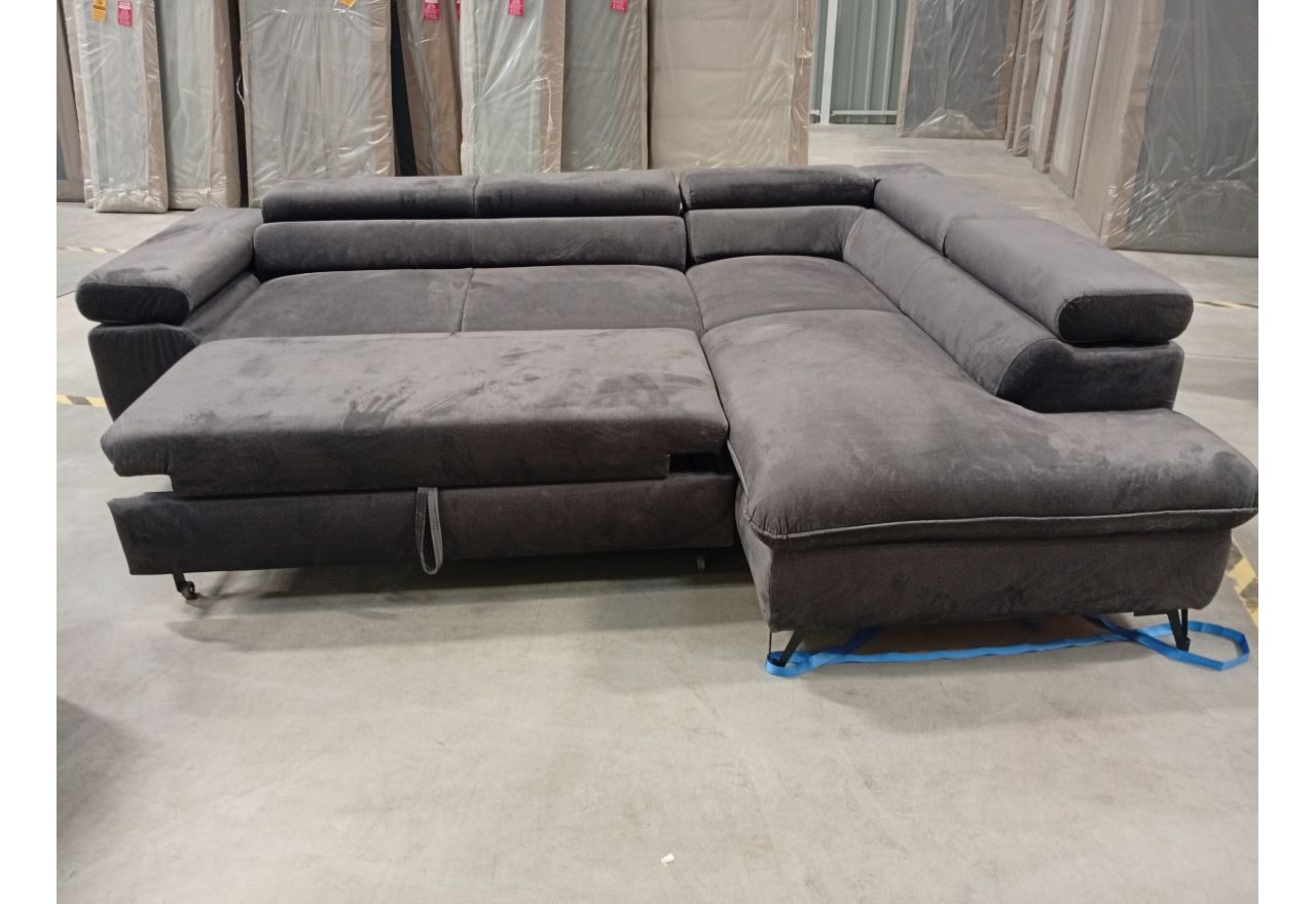 Narożnik PETER L - Monolith 92 - ciemny szary - OUTLETU