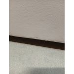 Łóżko kontynentalne PERA 200x200 - Soft 17 - biała ekoskóra - OUTLETU