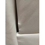 Łóżko kontynentalne PERA 200x200 - Soft 17 - biała ekoskóra - OUTLETU