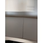 Łóżko kontynentalne PERA 200x200 - Soft 17 - biała ekoskóra - OUTLETU