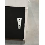 Łóżko kontynentalne PERA 200x200 - Soft 17 - biała ekoskóra - OUTLETU