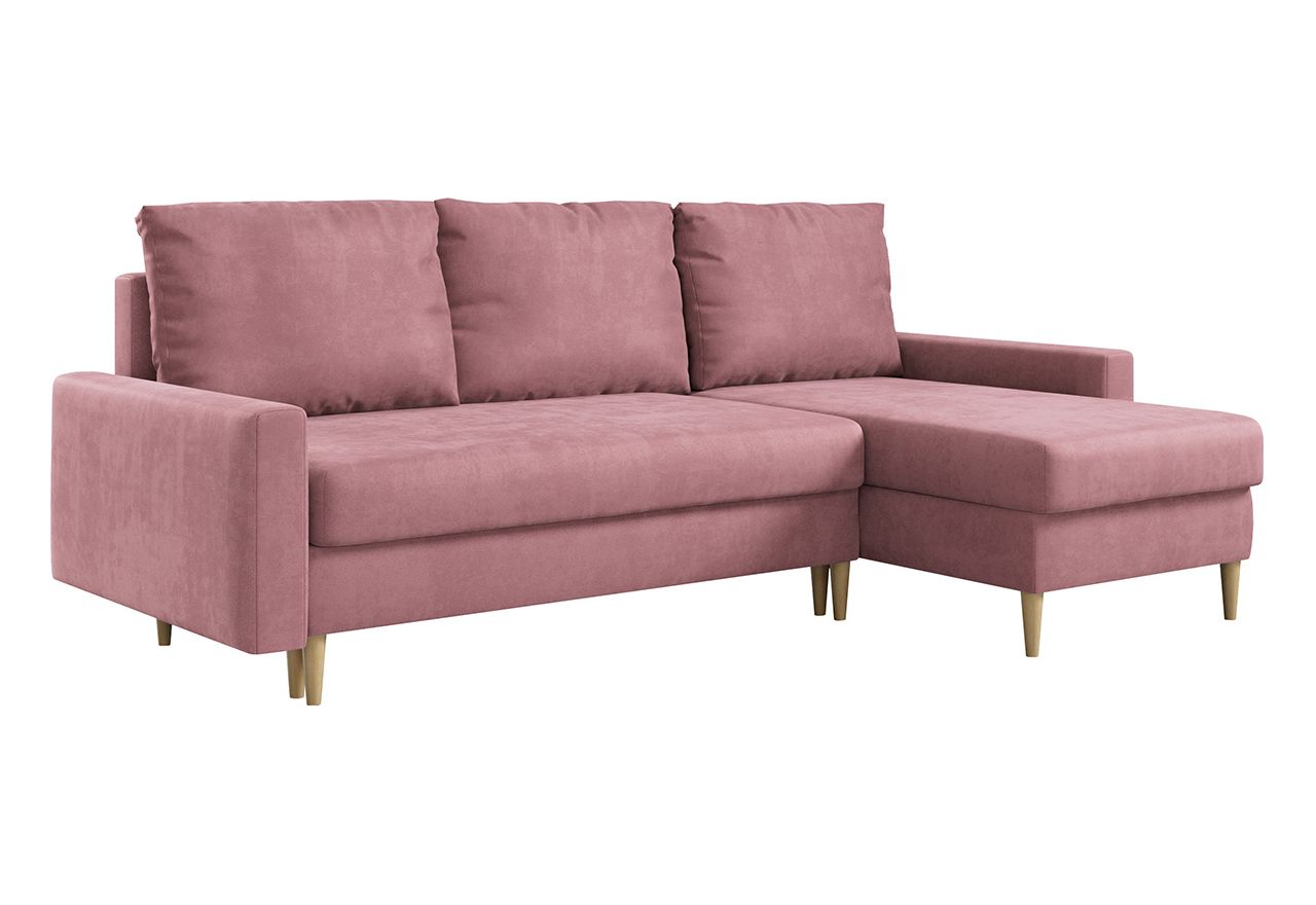 Narożnik LANG L - Kronos 27 - różowy - OUTLETU