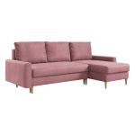 Narożnik LANG L - Kronos 27 - różowy - OUTLETU