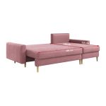 Narożnik LANG L - Kronos 27 - różowy - OUTLETU