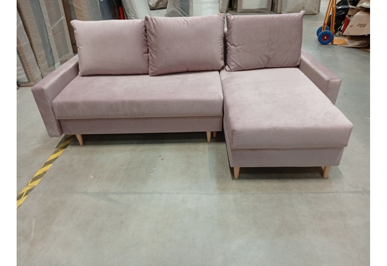 Narożnik LANG L - Kronos 27 - różowy - OUTLETU