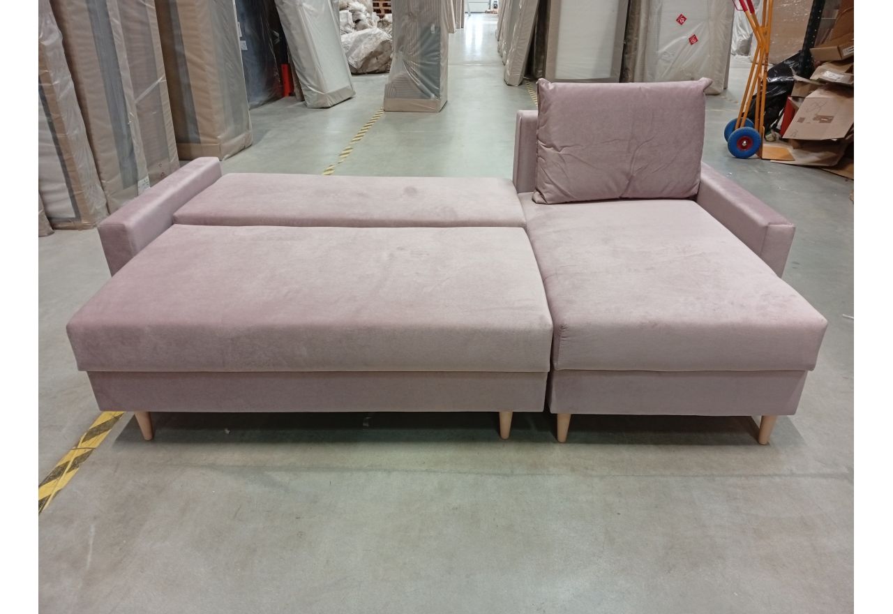 Narożnik LANG L - Kronos 27 - różowy - OUTLETU