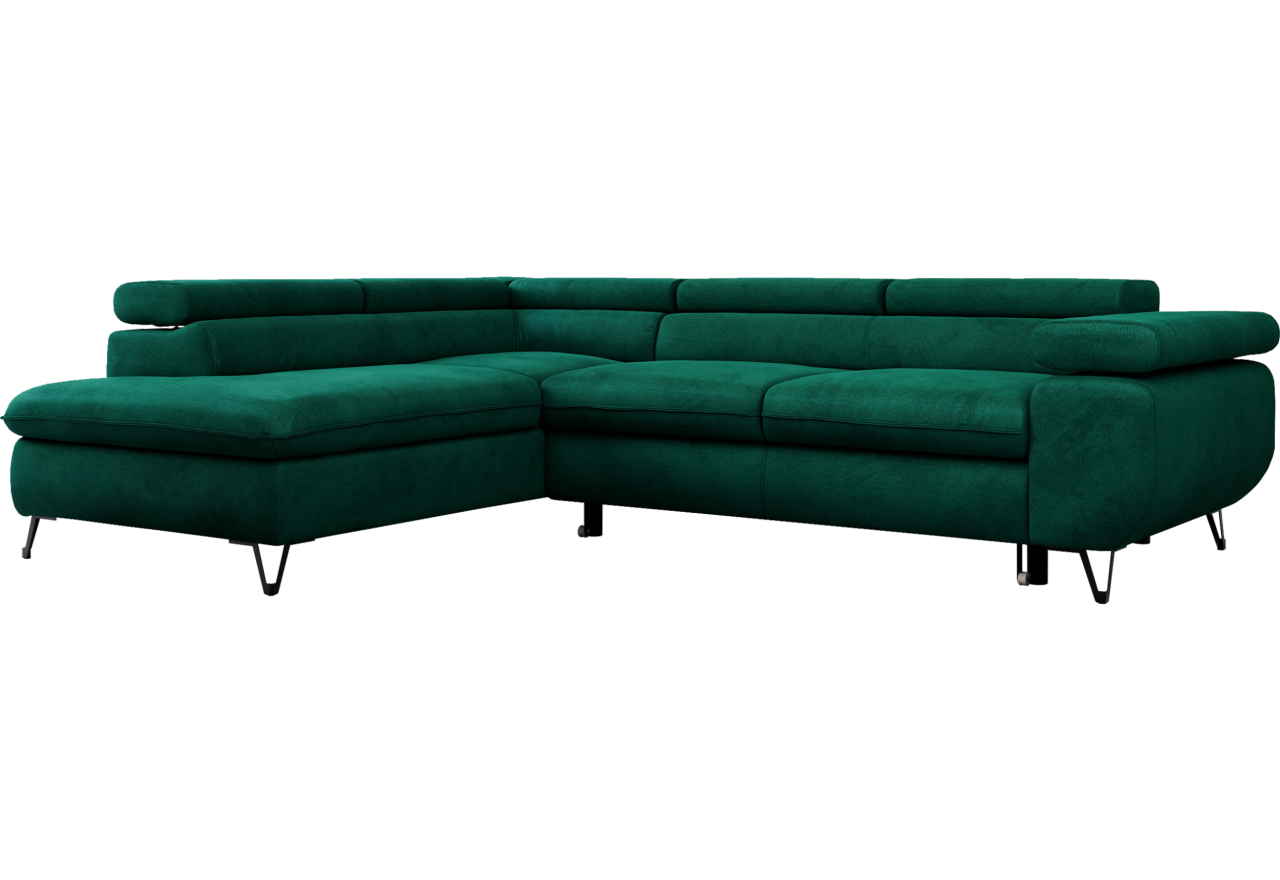 Narożnik PETER L - Monolith 37 - zielony - OUTLETU