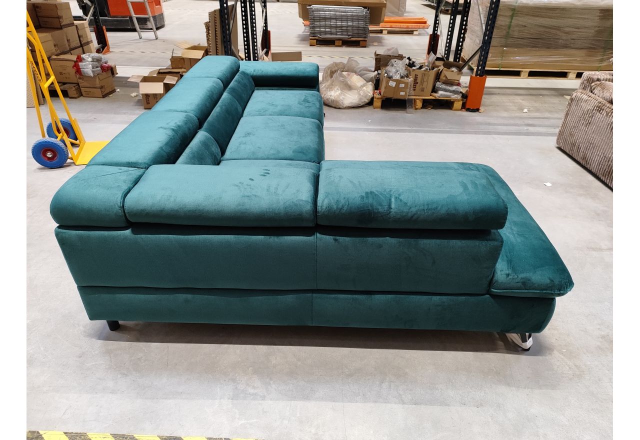 Narożnik PETER L - Monolith 37 - zielony - OUTLETU