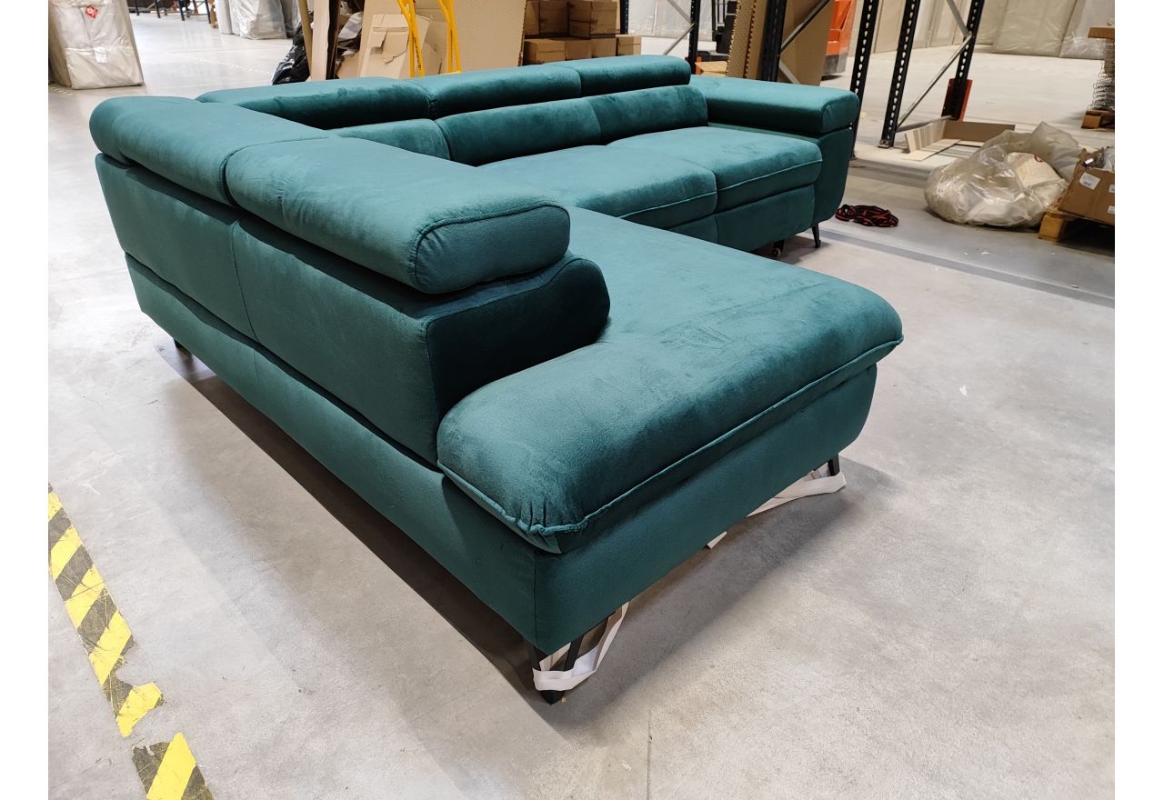 Narożnik PETER L - Monolith 37 - zielony - OUTLETU