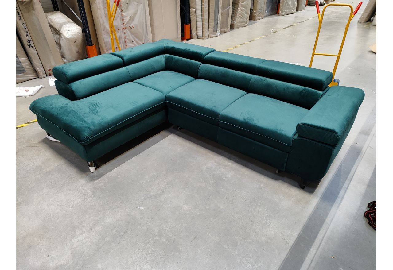 Narożnik PETER L - Monolith 37 - zielony - OUTLETU