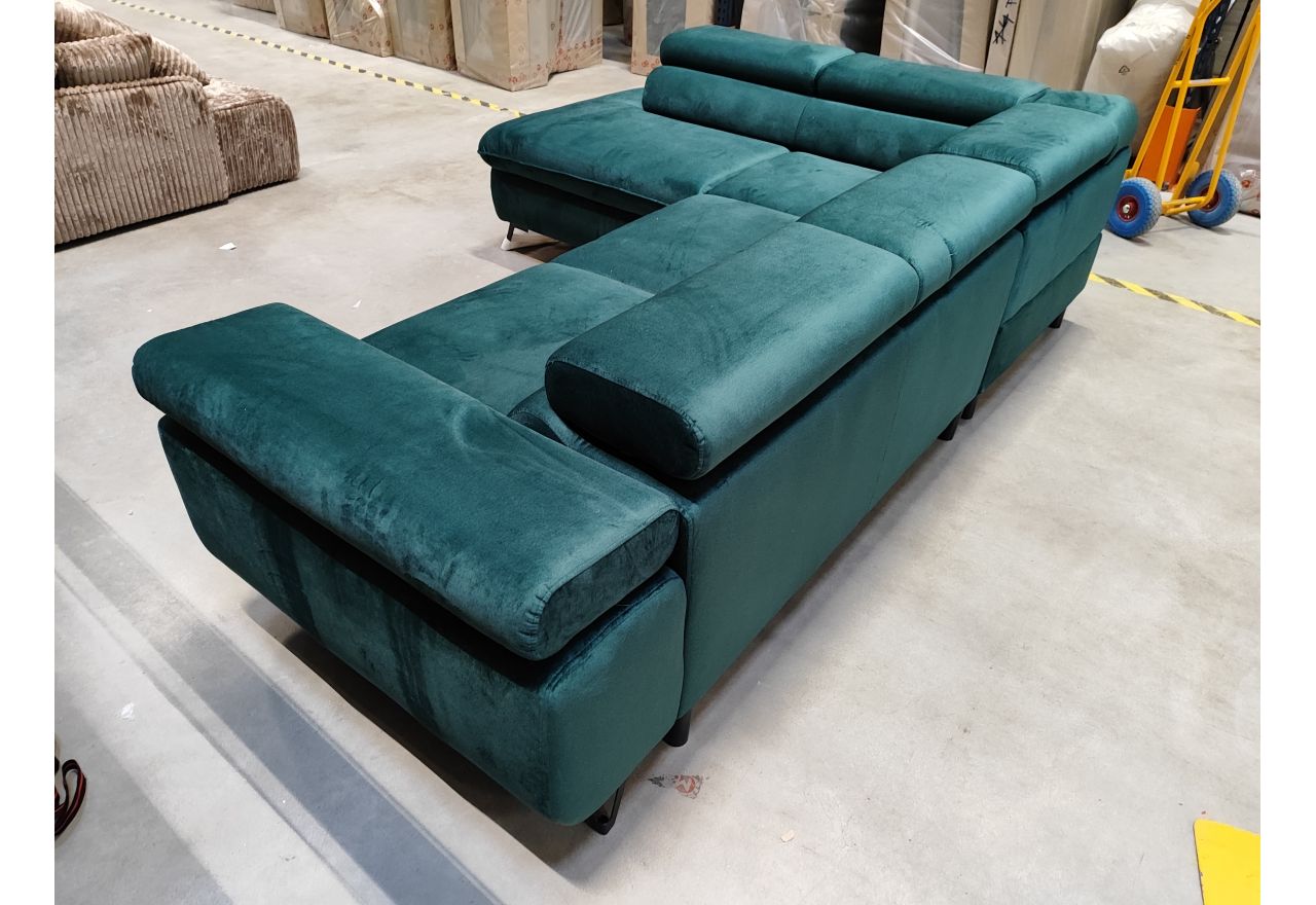 Narożnik PETER L - Monolith 37 - zielony - OUTLETU