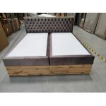 Łóżko kontynentalne AMORE 200x200 - Monolith 15 - brązowy - OUTLETU