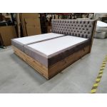 Łóżko kontynentalne AMORE 200x200 - Monolith 15 - brązowy - OUTLETU