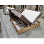 Łóżko kontynentalne AMORE 200x200 - Monolith 15 - brązowy - OUTLETU