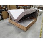 Łóżko kontynentalne AMORE 200x200 - Monolith 15 - brązowy - OUTLETU