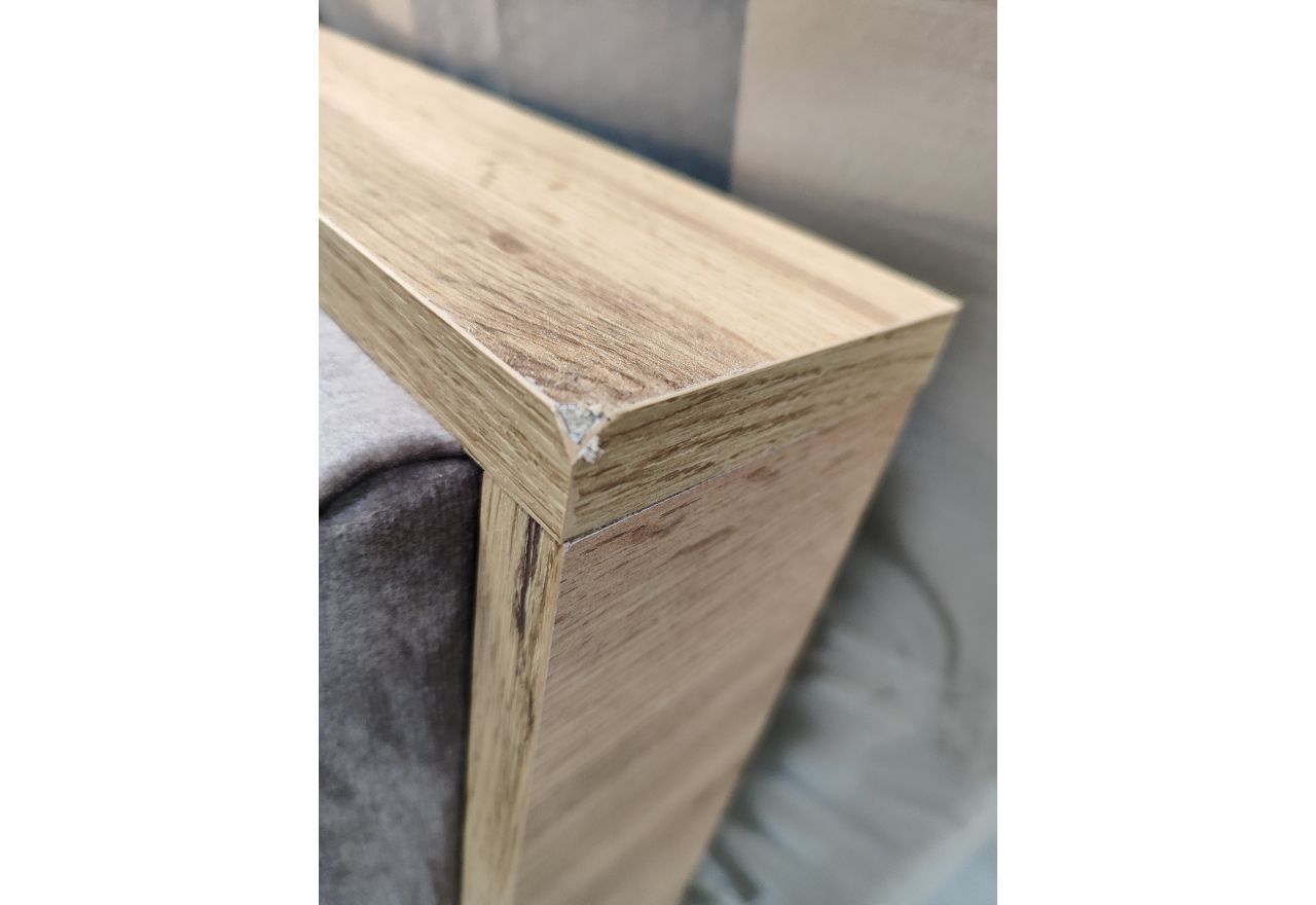 Łóżko kontynentalne AMORE 200x200 - Monolith 15 - brązowy - OUTLETU