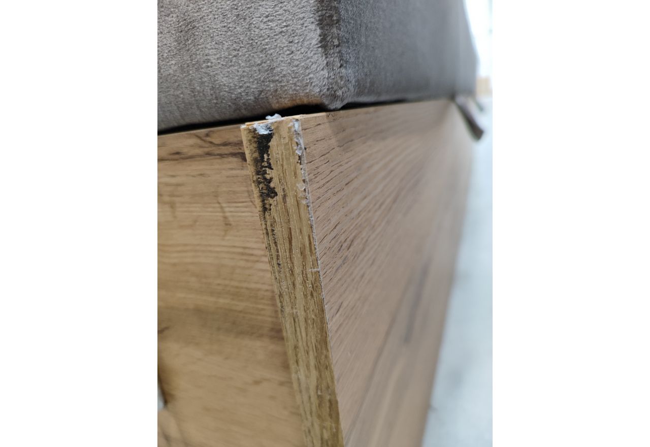 Łóżko kontynentalne AMORE 200x200 - Monolith 15 - brązowy - OUTLETU