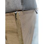 Łóżko kontynentalne AMORE 200x200 - Monolith 15 - brązowy - OUTLETU