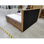 Łóżko kontynentalne AMORE 200x200 - Monolith 15 - brązowy - OUTLETU