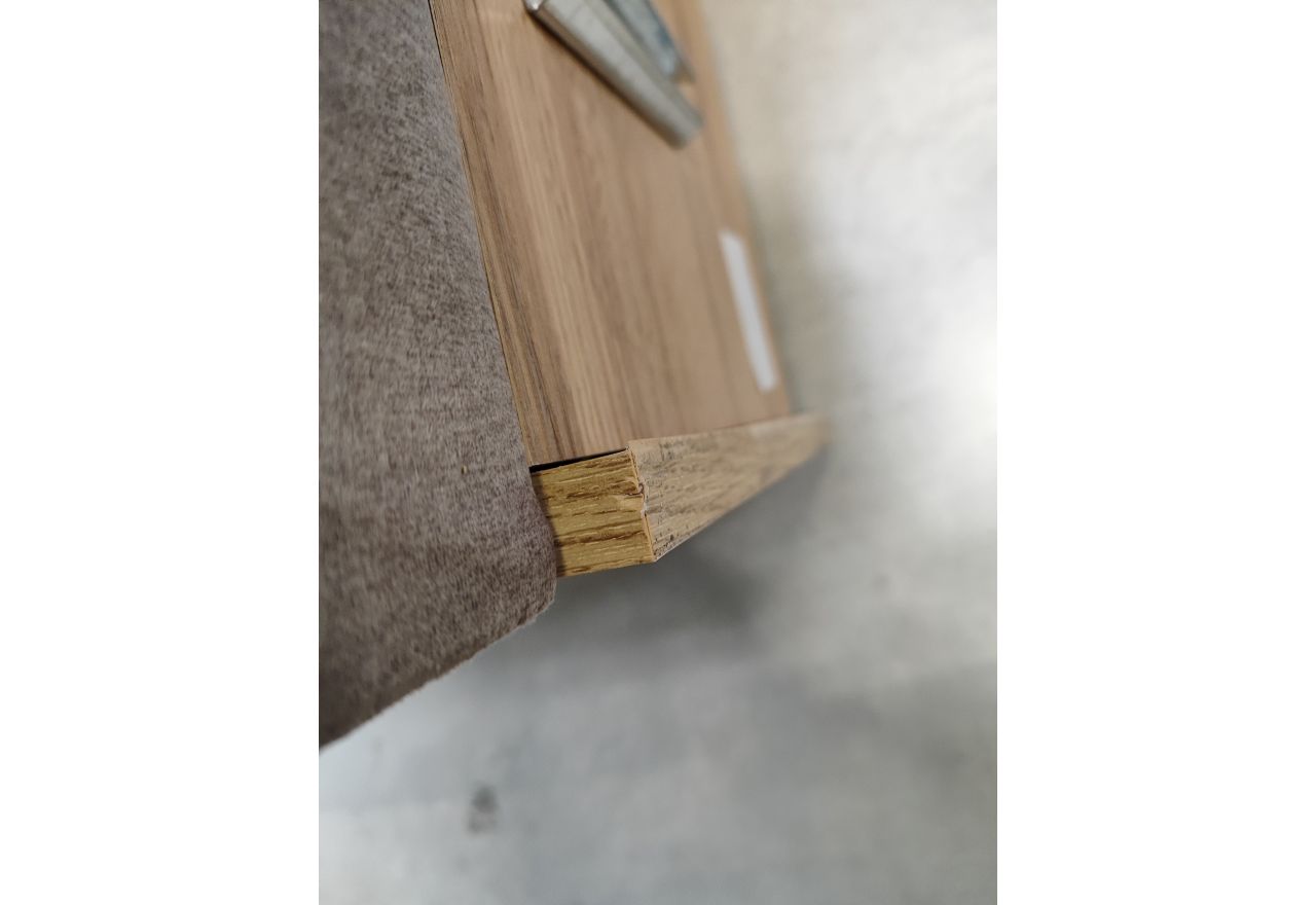 Łóżko kontynentalne AMORE 200x200 - Monolith 15 - brązowy - OUTLETU