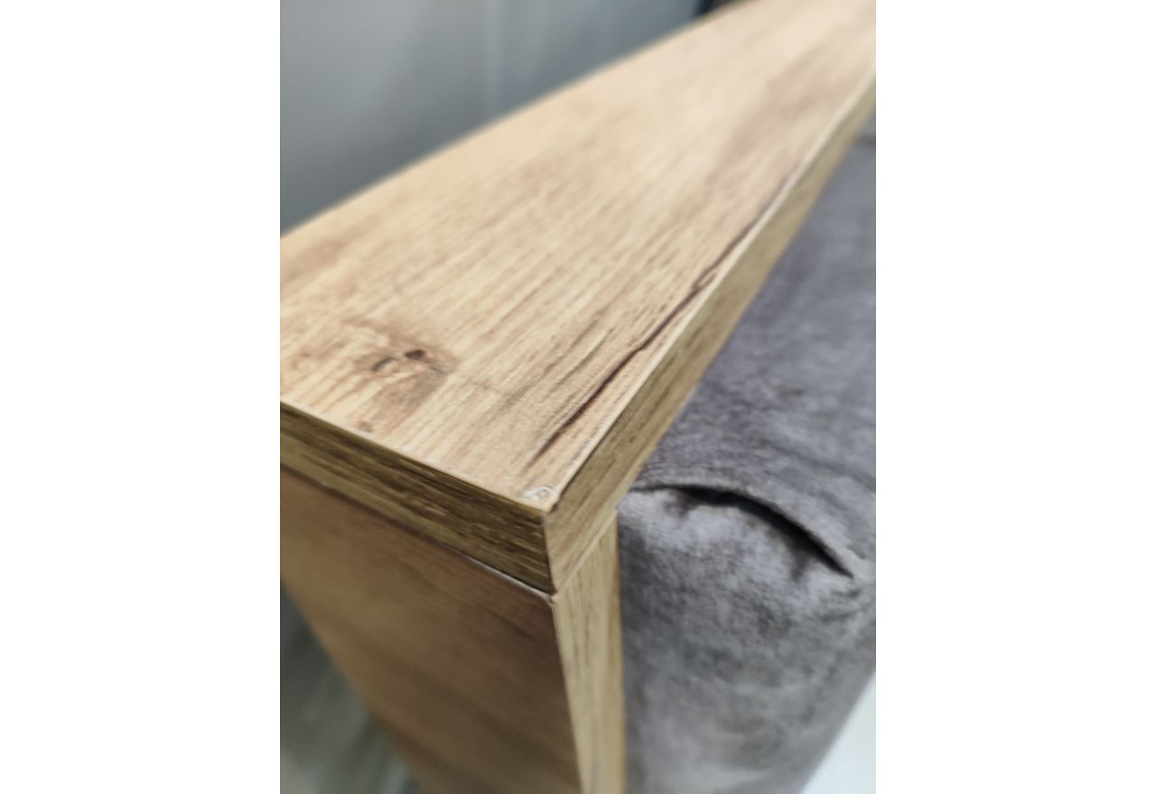 Łóżko kontynentalne AMORE 200x200 - Monolith 15 - brązowy - OUTLETU