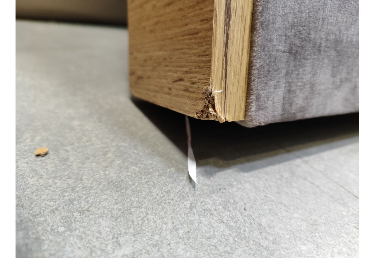 Łóżko kontynentalne AMORE 200x200 - Monolith 15 - brązowy - OUTLETU