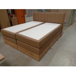 Łóżko kontynentalne BELLISSIMO KING 180x200 - Soft 34 - brązowa ekoskóra - OUTLETU