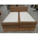 Łóżko kontynentalne BELLISSIMO KING 180x200 - Soft 34 - brązowa ekoskóra - OUTLETU