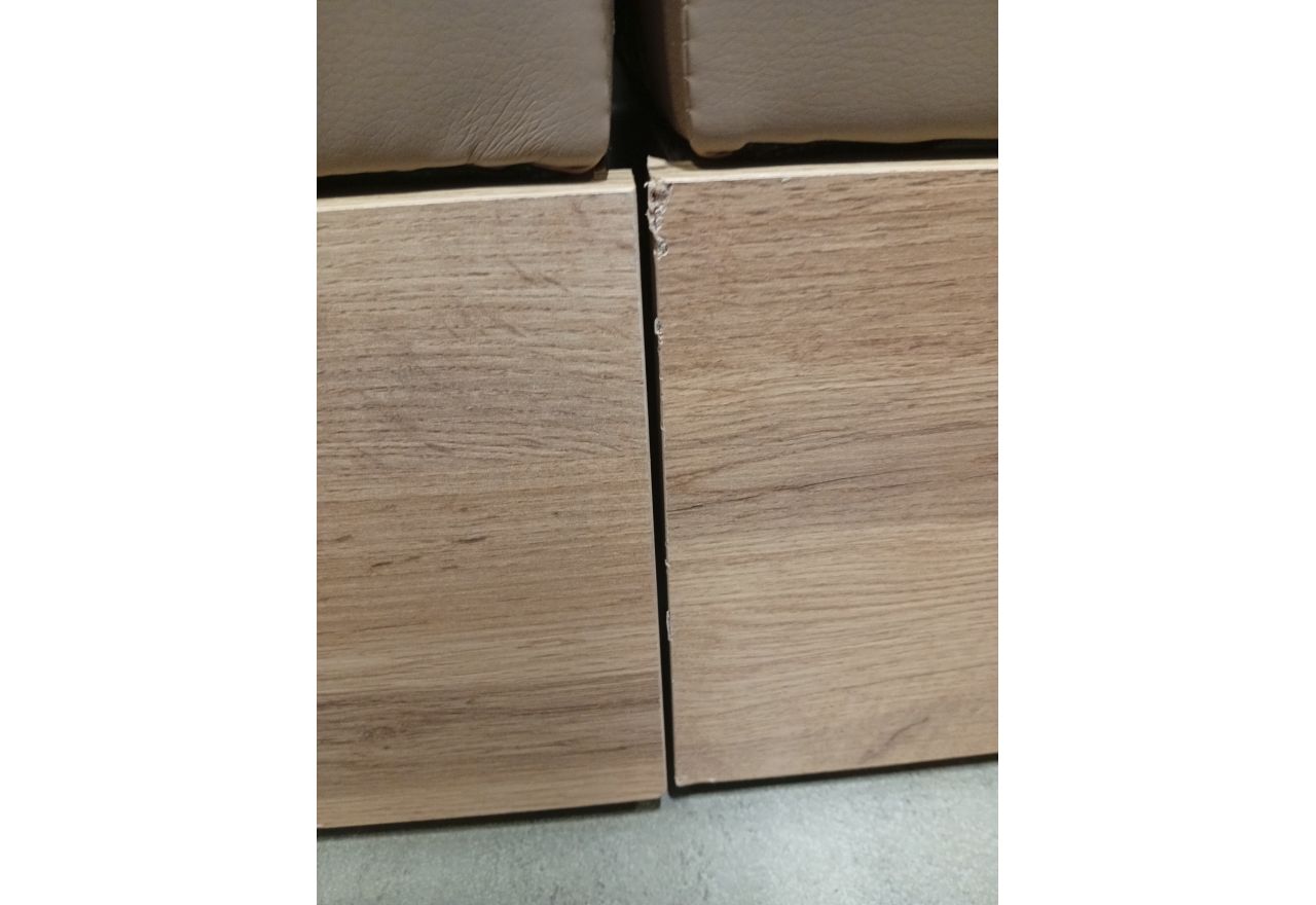 Łóżko kontynentalne BELLISSIMO KING 180x200 - Soft 34 - brązowa ekoskóra - OUTLETU