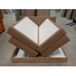 Łóżko kontynentalne BELLISSIMO KING 180x200 - Soft 34 - brązowa ekoskóra - OUTLETU