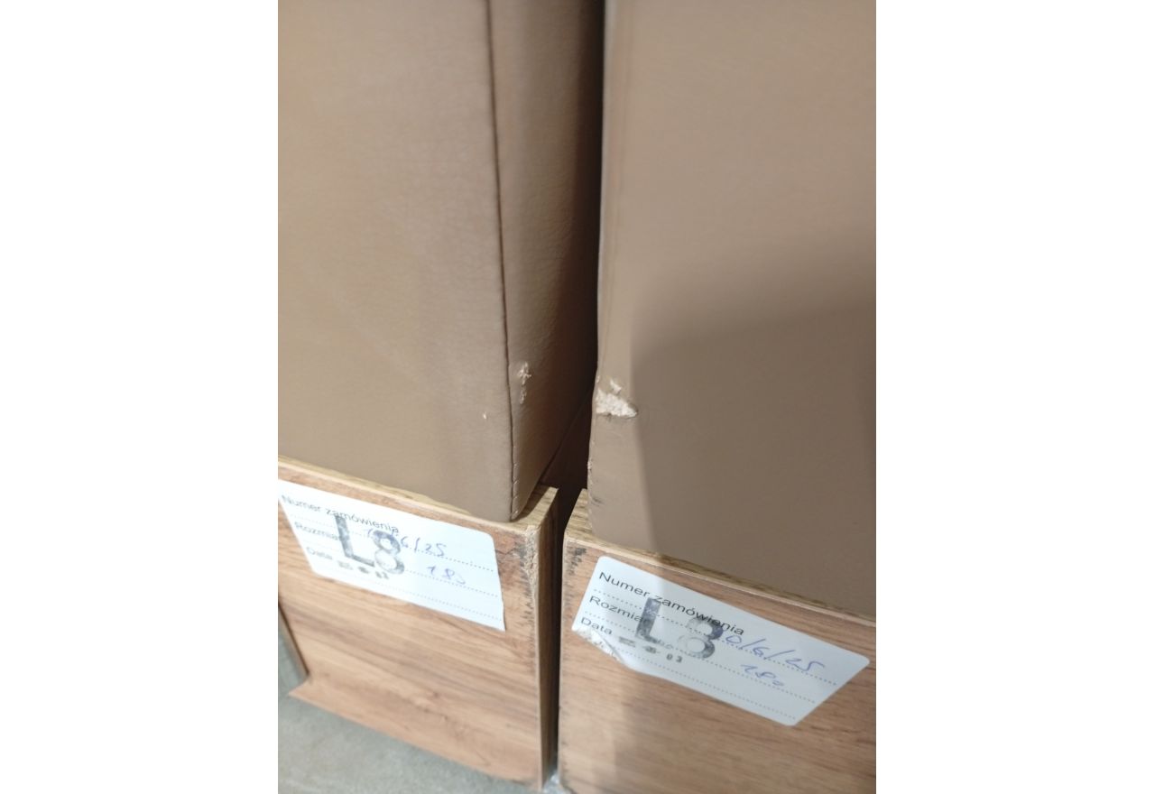 Łóżko kontynentalne BELLISSIMO KING 180x200 - Soft 34 - brązowa ekoskóra - OUTLETU